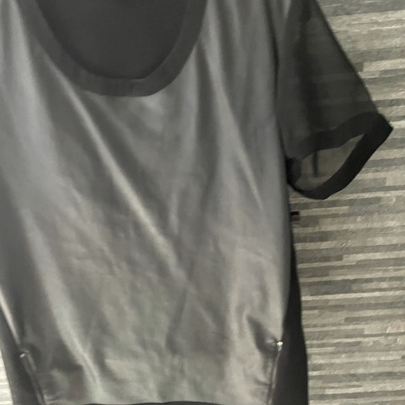 Calvin Klein Faux Leather Top - Picture 10 of 14